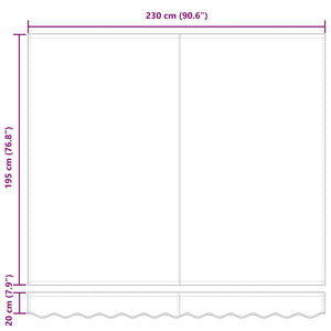 vidaXL Tenda Retrattile Rosso 250 x 200 cm Poliestere e Alluminio