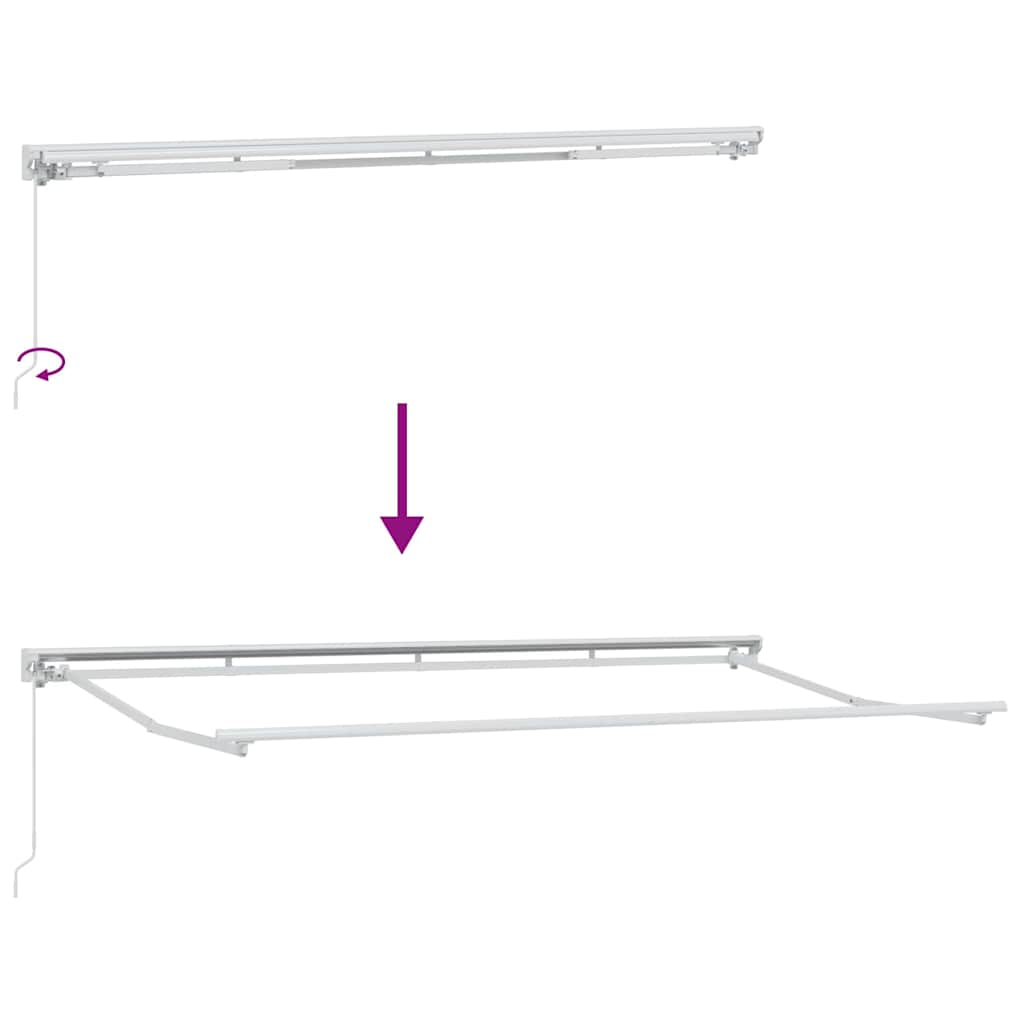 vidaXL Tenda Retrattile Crema 350x200 cm Tessuto