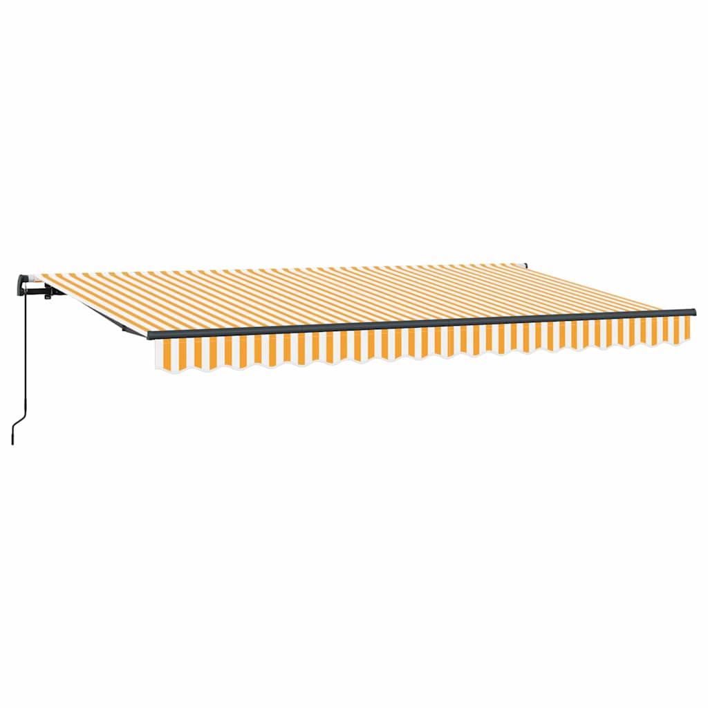 vidaXL Tenda Retrattile Giallo e Bianco 350 x 200 cm