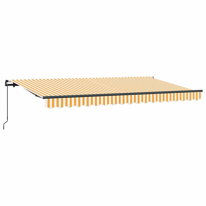 vidaXL Tenda Retrattile Giallo e Bianco 350 x 200 cm