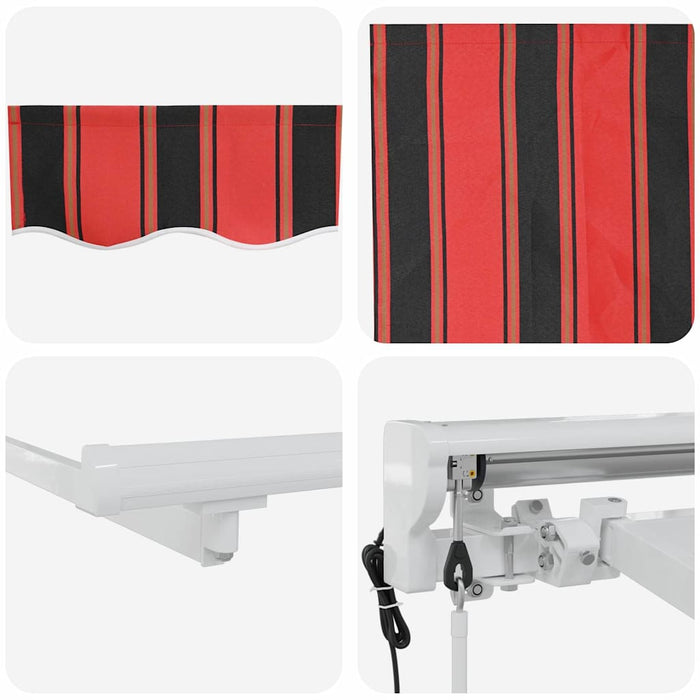 Tenda Retrattile Striscia Multicolore 350x200 cm Tessuto 3329662