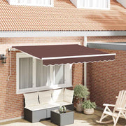 vidaXL Tenda Retrattile Marrone 350 x 200 cm Poliestere e Alluminio