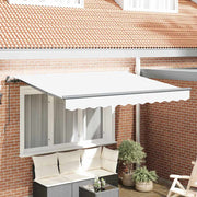 vidaXL Tenda Retrattile Bianco 350 x 200 cm Poliestere e Alluminio