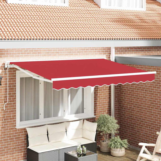 Tenda Retrattile Rosso 350x200 cm Tessuto 3329746