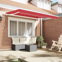vidaXL Tenda Retrattile Rosso 350 x 200 cm Poliestere e Alluminio
