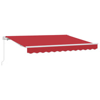 vidaXL Tenda Retrattile Rosso 350 x 200 cm Poliestere e Alluminio