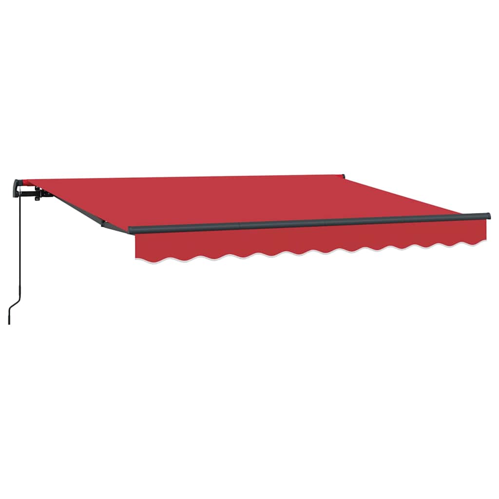 vidaXL Tenda Retrattile Rosso 350 x 200 cm Poliestere e Alluminio