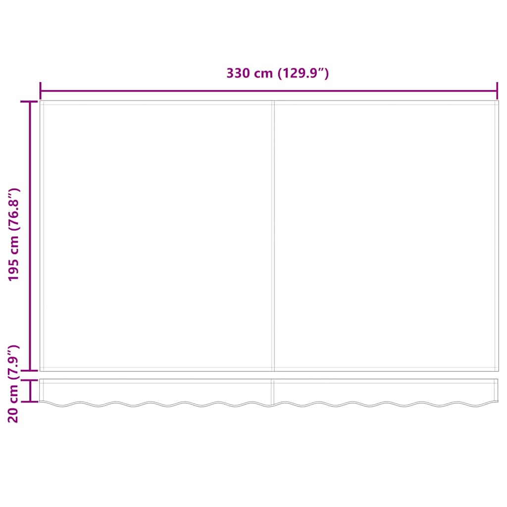 vidaXL Tenda Retrattile Rosso 350 x 200 cm Poliestere e Alluminio