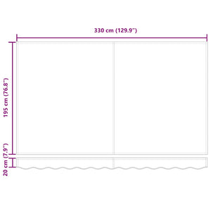 vidaXL Tenda Retrattile Rosso 350 x 200 cm Poliestere e Alluminio