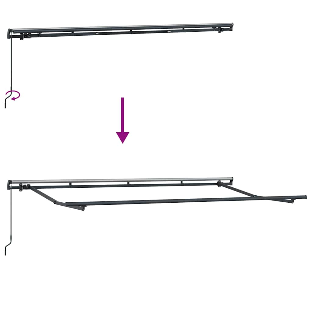 vidaXL Tenda Retrattile Crema 400 x 200 cm Poliestere e Alluminio