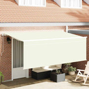vidaXL Tenda Retrattile Crema e bianco 400 x 200 cm