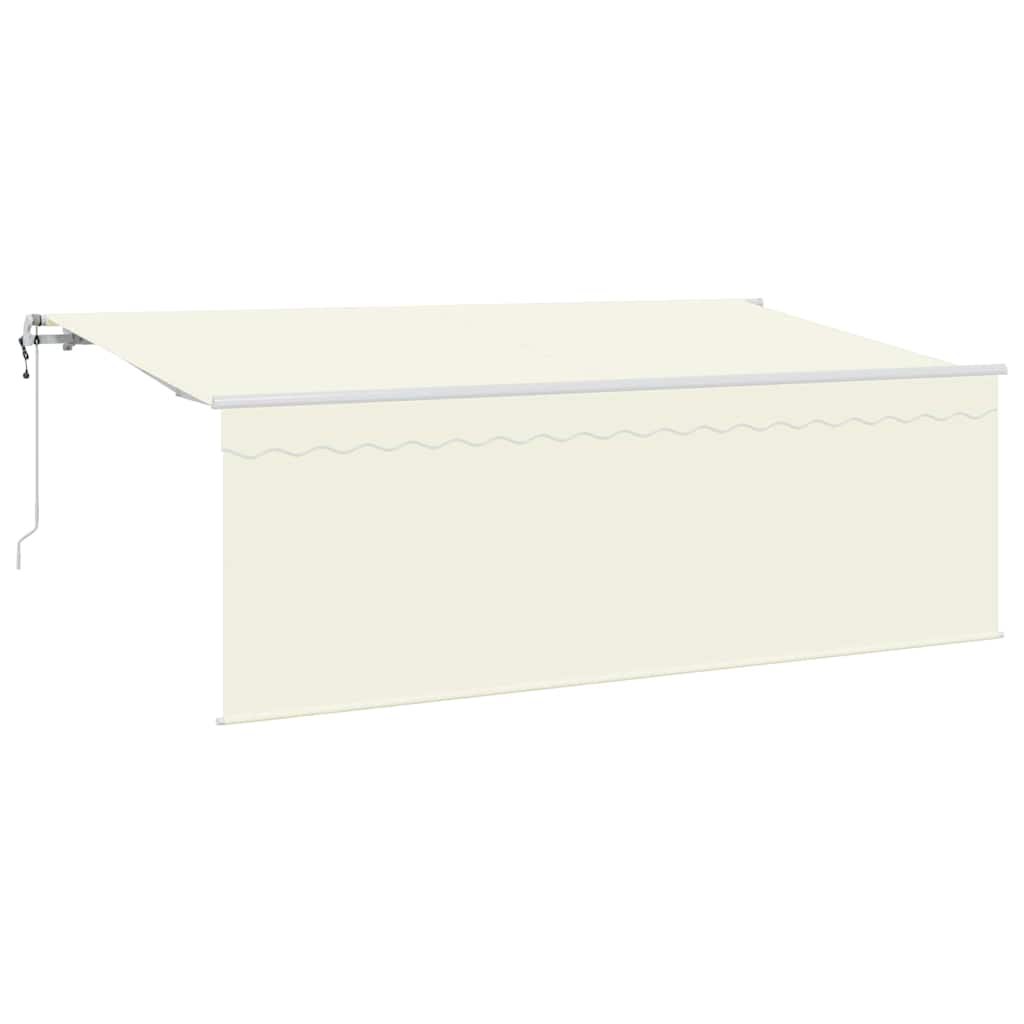 vidaXL Tenda Retrattile Crema e bianco 400 x 200 cm
