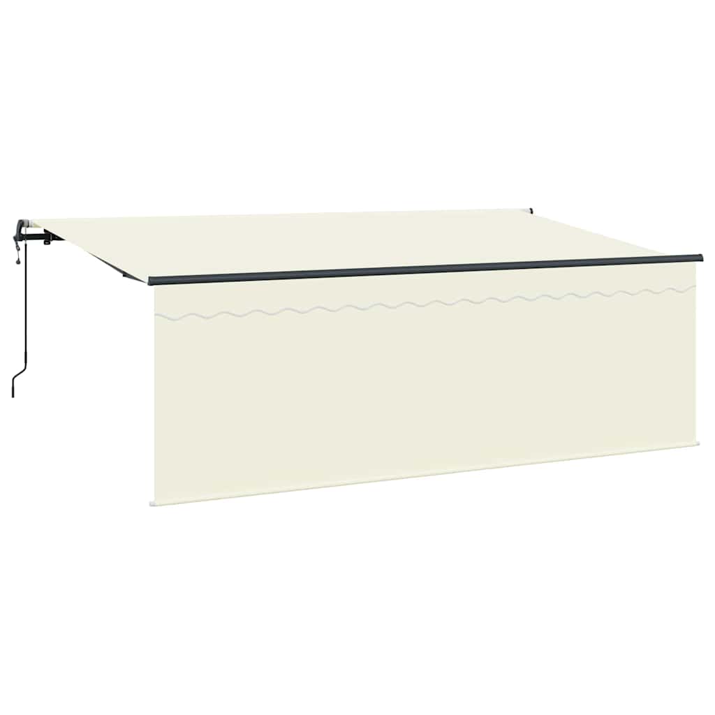 vidaXL Tenda Retrattile Crema e Antracite e Marrone 400 x 200 cm