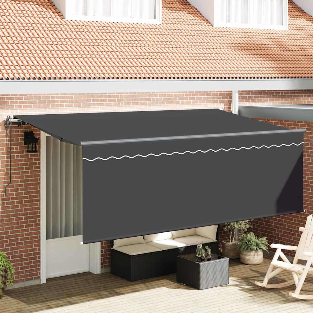vidaXL Tenda Retrattile Antracite 400 x 200 cm Tessuto