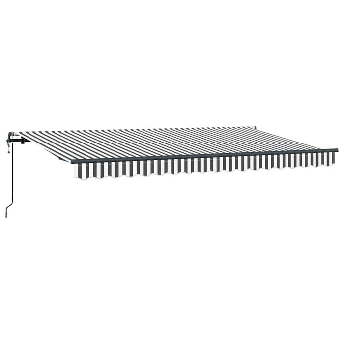 vidaXL Tenda Retrattile Antracite e Bianco 400 x 200 cm