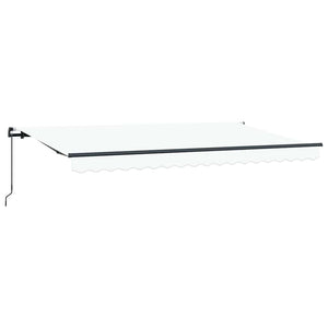 Tenda Retrattile Bianco 400 x 200 cm Poliestere e Alluminio 3329868