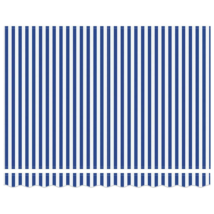 Tenda Retrattile Blu e Bianco 300x250 cm Tessuto 3329912