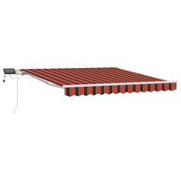 Tenda Retrattile con arancione e marrone 300 x 250 cm Tessuto 3329938