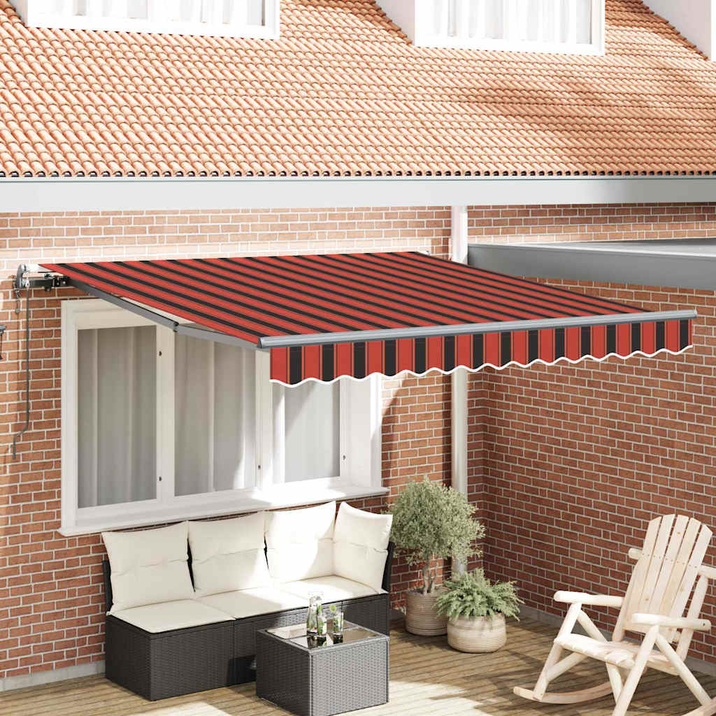 Tenda Retrattile arancione e marrone 300 x 250 cm Tessuto 3329943
