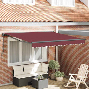 Tenda Retrattile Rosso Borgogna 300x250 cm Tessuto 3329955