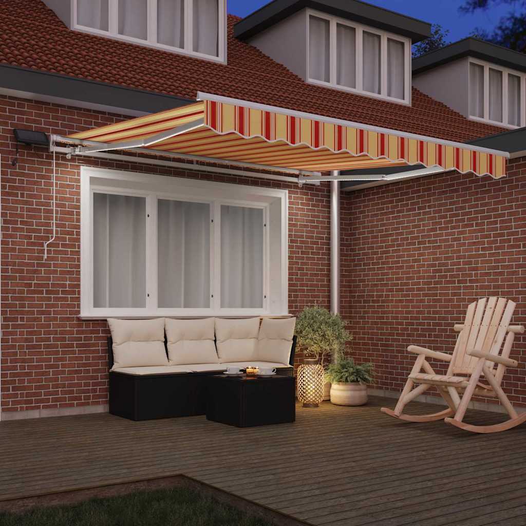 Tenda Retrattile con giallo e arancione 300 x 250 cm Tessuto 3329962