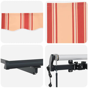 Tenda Retrattile giallo e arancione 300 x 250 cm Tessuto 3329967