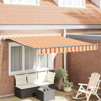 Tenda Retrattile giallo e arancione 300 x 250 cm Tessuto 3329967