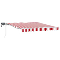 Tenda Retrattile con Rosso e bianco 300 x 250 cm Tessuto 3329980