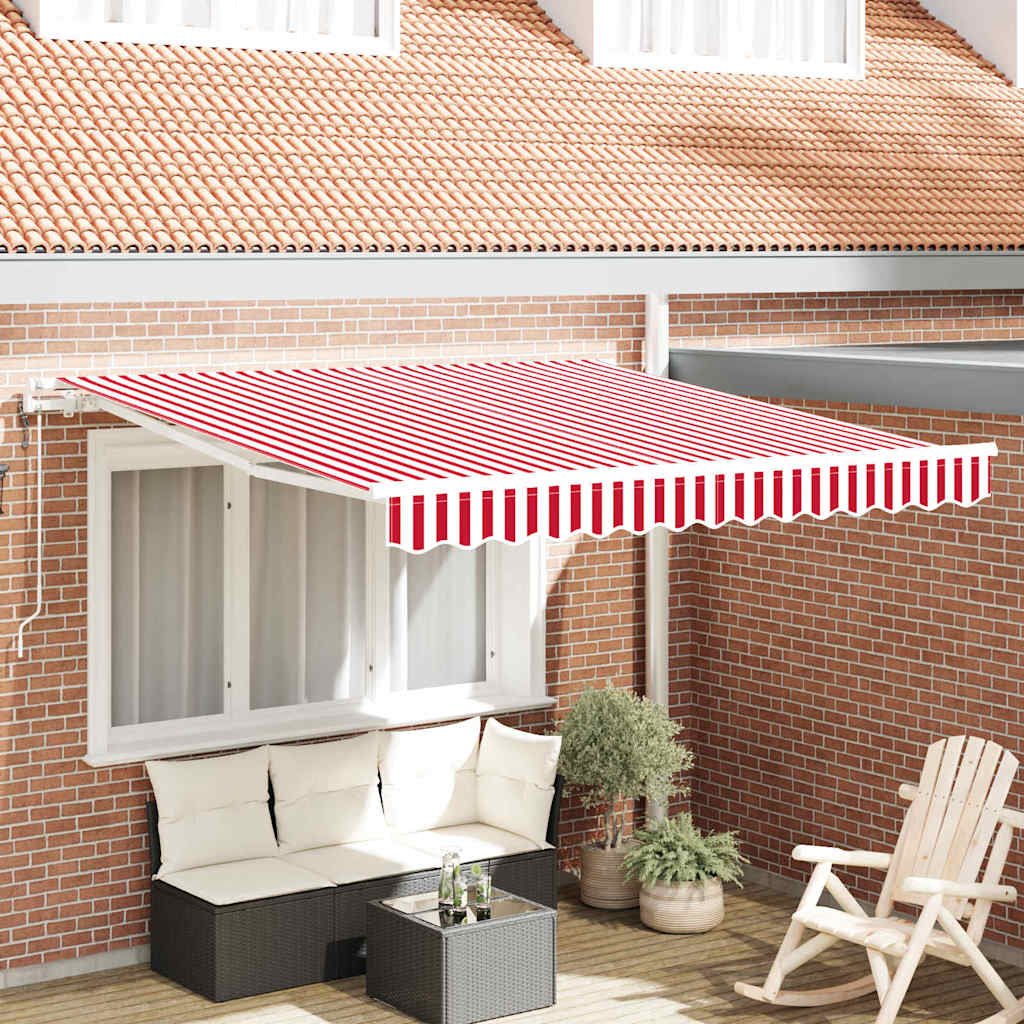 Tenda Retrattile Rosso e bianco 300 x 250 cm Rosso e bianco 3329981