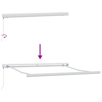 Tenda Retrattile Rosso e Bianco 300 x 250 cm Tessuto e Metallo 3329991