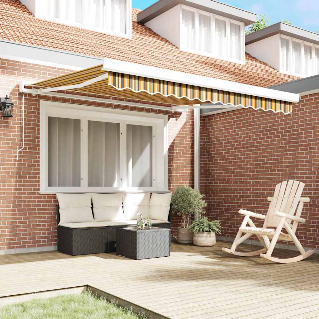 vidaXL Tenda Retrattile Multicolore 300 x 250 cm Tessuto, Metallo