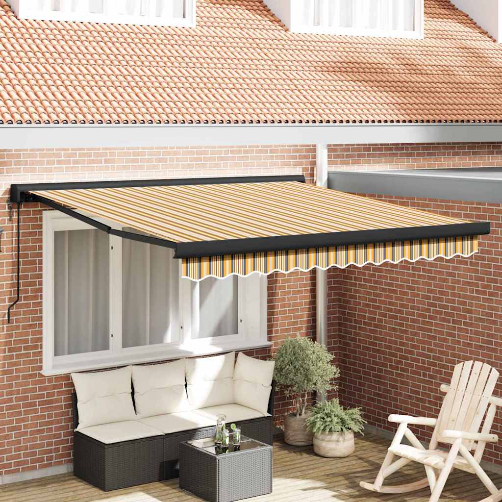 vidaXL Tenda Retrattile Multicolore 300 x 250 cm Tessuto, Metallo