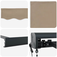 Tenda Retrattile Beige 300 x 250 cm Tessuto e Metallo 3330066