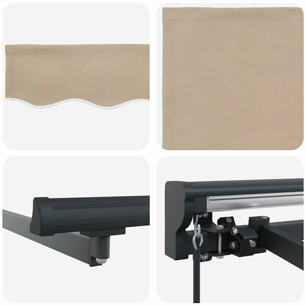 Tenda Retrattile Beige 300x250 cm Tessuto 3330067