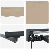 Tenda Retrattile Beige 300x250 cm Tessuto 3330067