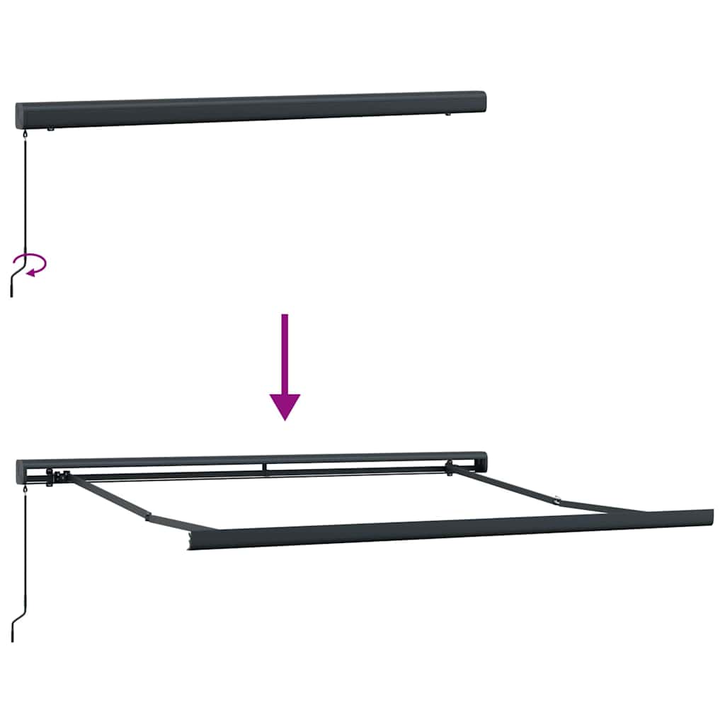 vidaXL Tenda Retrattile Bianco 300 x 250 cm Tessuto, Metallo