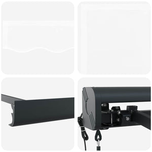 Tenda Retrattile Bianco 300 x 250 cm Tessuto e Metallo 3330084