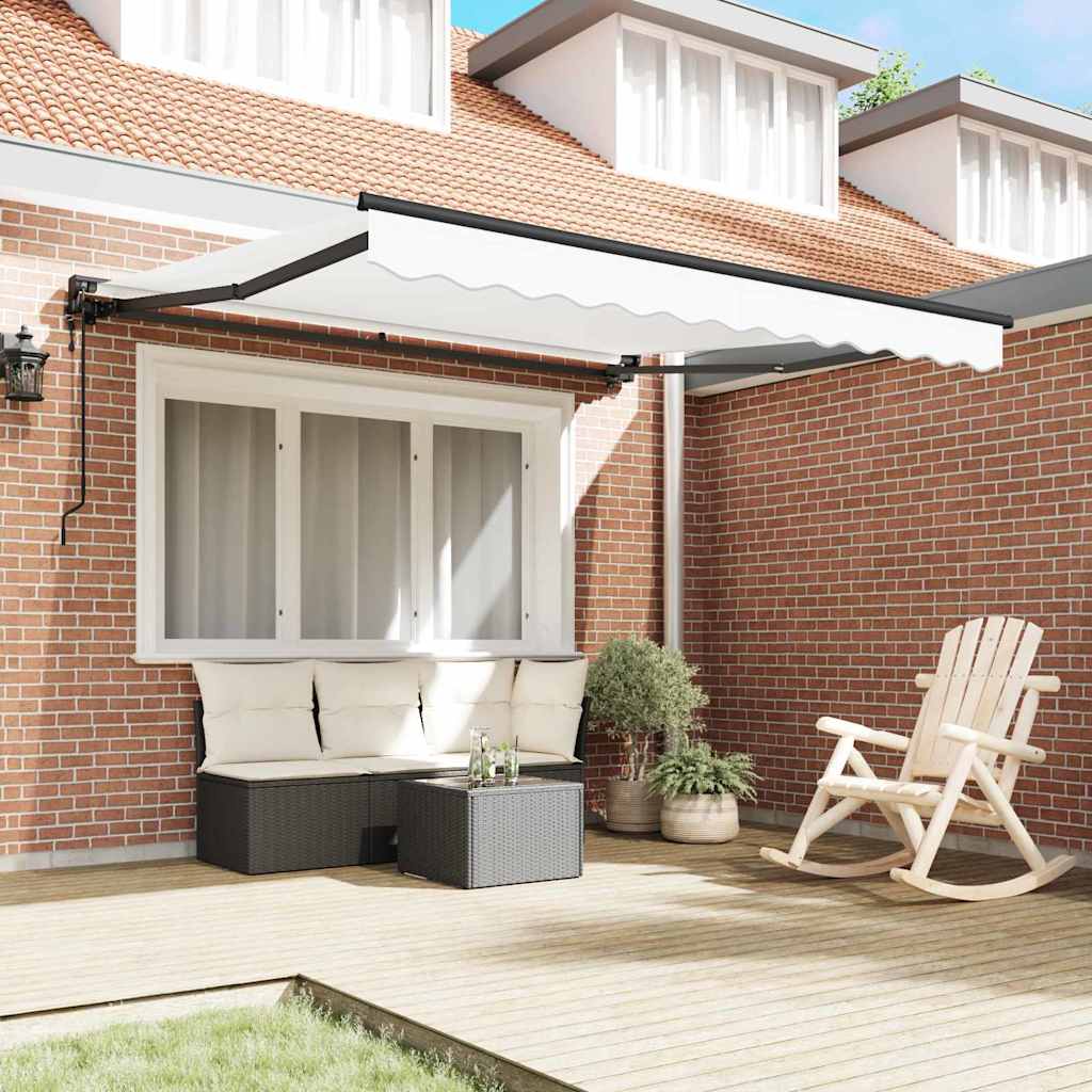 Tenda Retrattile Bianco 300x250 cm Tessuto 3330086