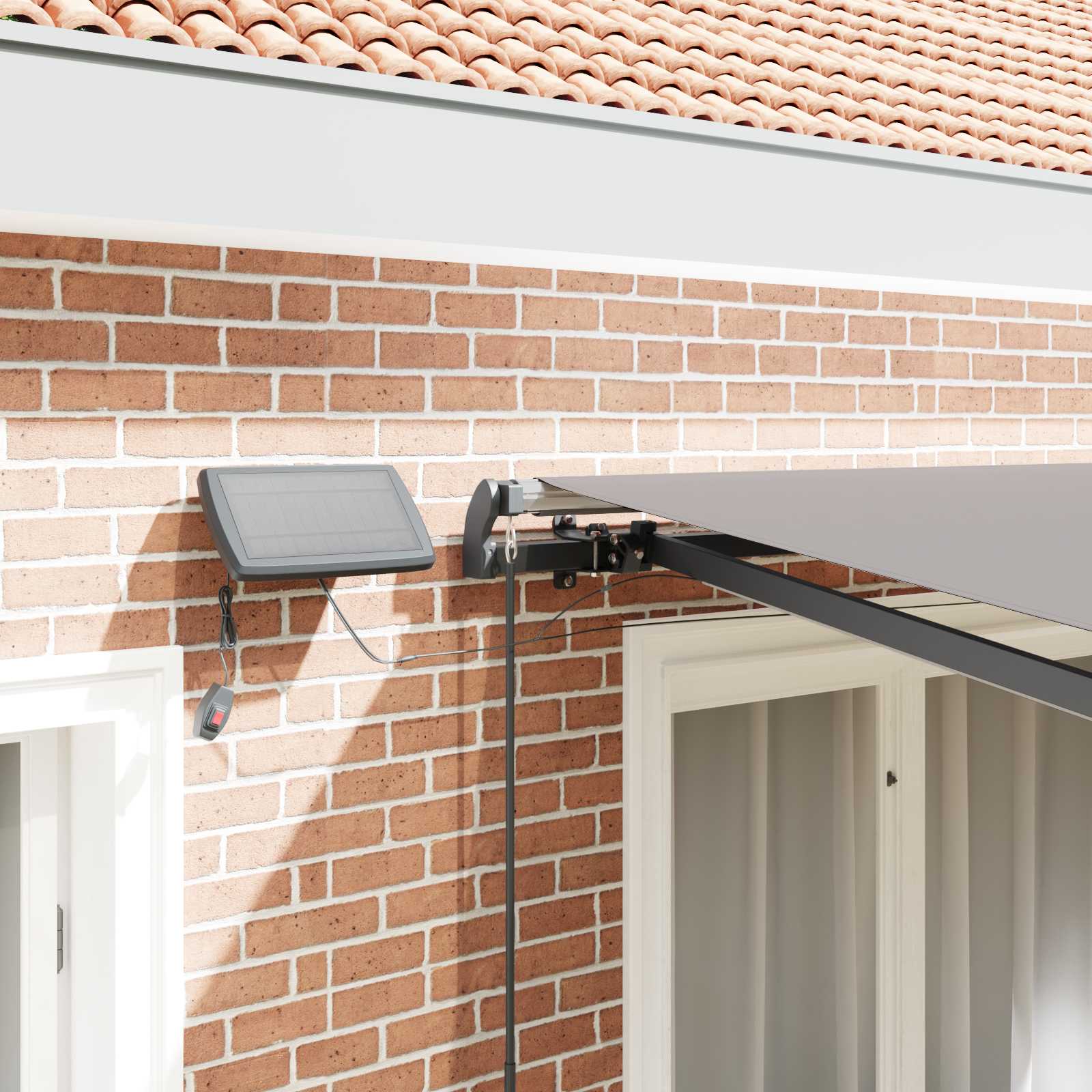 Tenda Retrattile Grigio chiaro 300 x 250 cm Tessuto 3330092