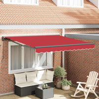 Tenda Retrattile Rosso 300x250 cm Tessuto 3330157