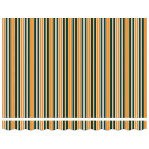 Tenda Retrattile Verde e Giallo 300 x 250 cm Tessuto e Metallo 3330171