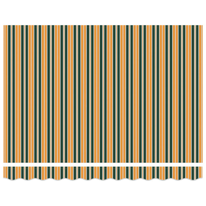 Tenda Retrattile Verde e Giallo 300 x 250 cm Tessuto e Metallo 3330171