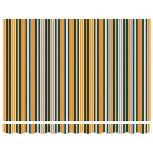 Tenda Retrattile Verde e giallo 300 x 250 cm Tessuto e Metallo 3330174