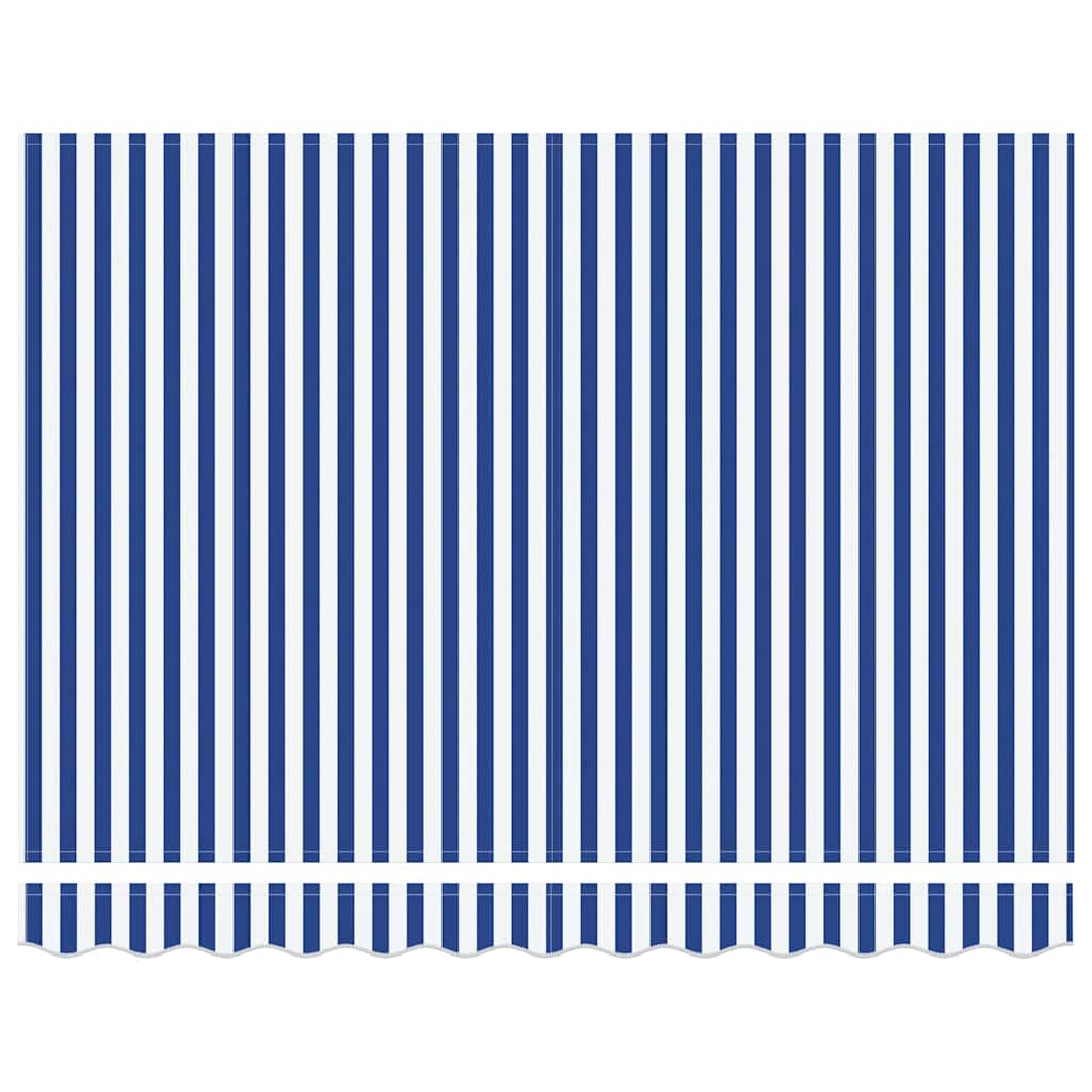 vidaXL Tenda Retrattile Blu e Bianco 350x250 cm Tessuto