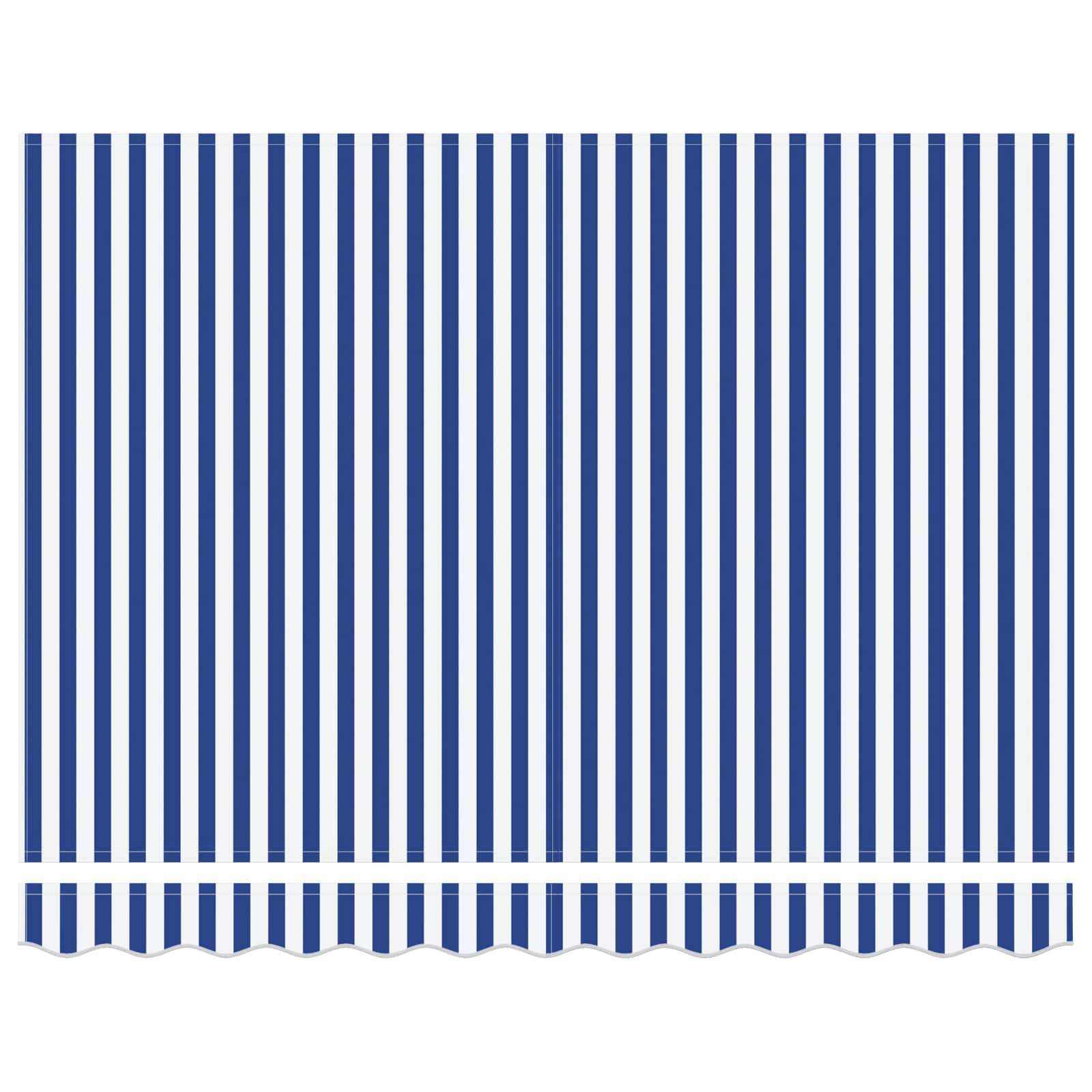 Tenda Retrattile Blu e Bianco 350x250 cm Tessuto 3330199