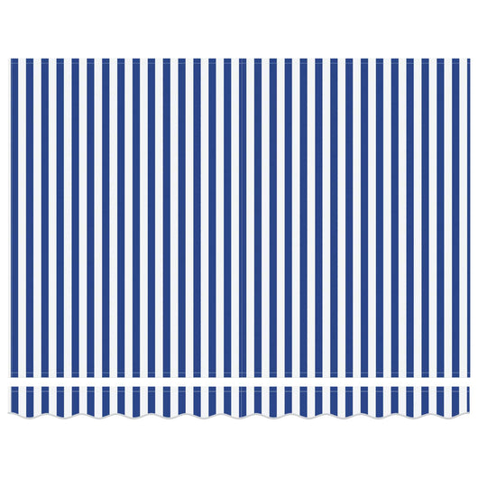 Tenda Retrattile Blu e Bianco 350x250 cm Tessuto 3330200