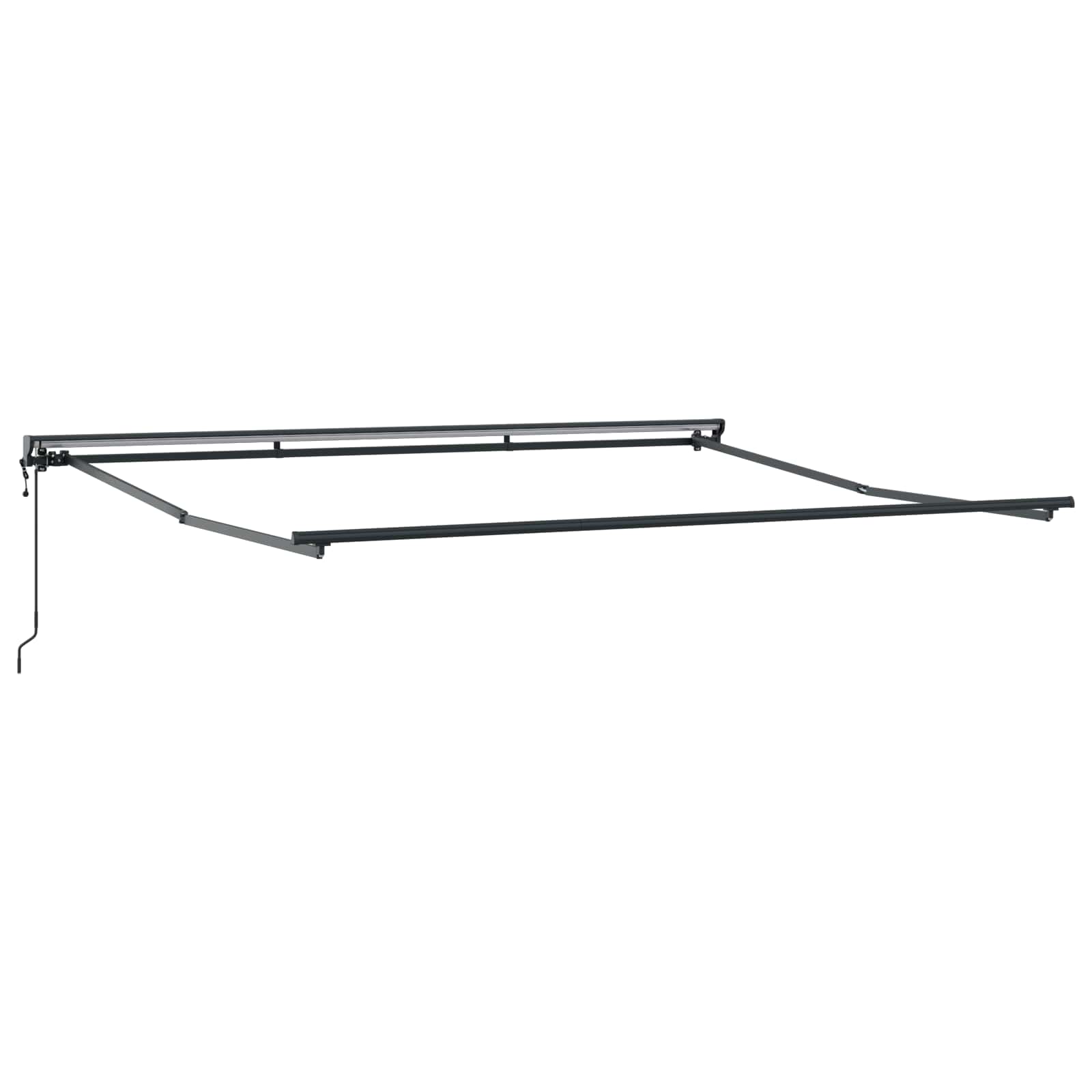 Tenda Retrattile Arancione e bianco 350x250 cm Tessuto 3330216