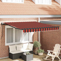 Tenda Retrattile Rosso e nero 350 x 250 cm Tessuto 3330231