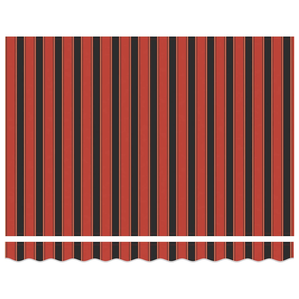 Tenda Retrattile Rosso e nero 350 x 250 cm Tessuto 3330231