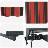 Tenda Retrattile Arancione e Marrone 350x250 cm Tessuto 3330242